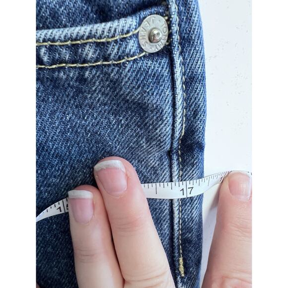 Early 90s TOMMY HILFIGER Jeans 26x29.5 Slim Big Patch Logo 1990s Denim Vintage - Picture 5 of 15